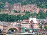 Heidelberg - Altbrücke s typickými kulatými věžemi