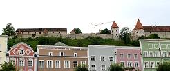 Burghausen - hradby nad městem