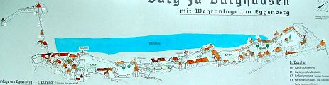 Plán hradu Burghausen