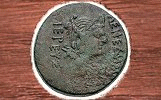 Logo - Mince z Epeiru, asi 168-148 př.n.l., hlava Artemis, nápis IEREUS